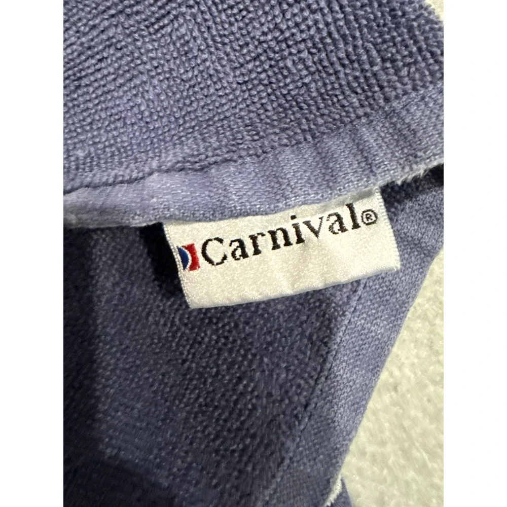 Carnival Cruise Line Purple/Blue Beach Towel Chevron Ship Logo 100% Cotton 33x60